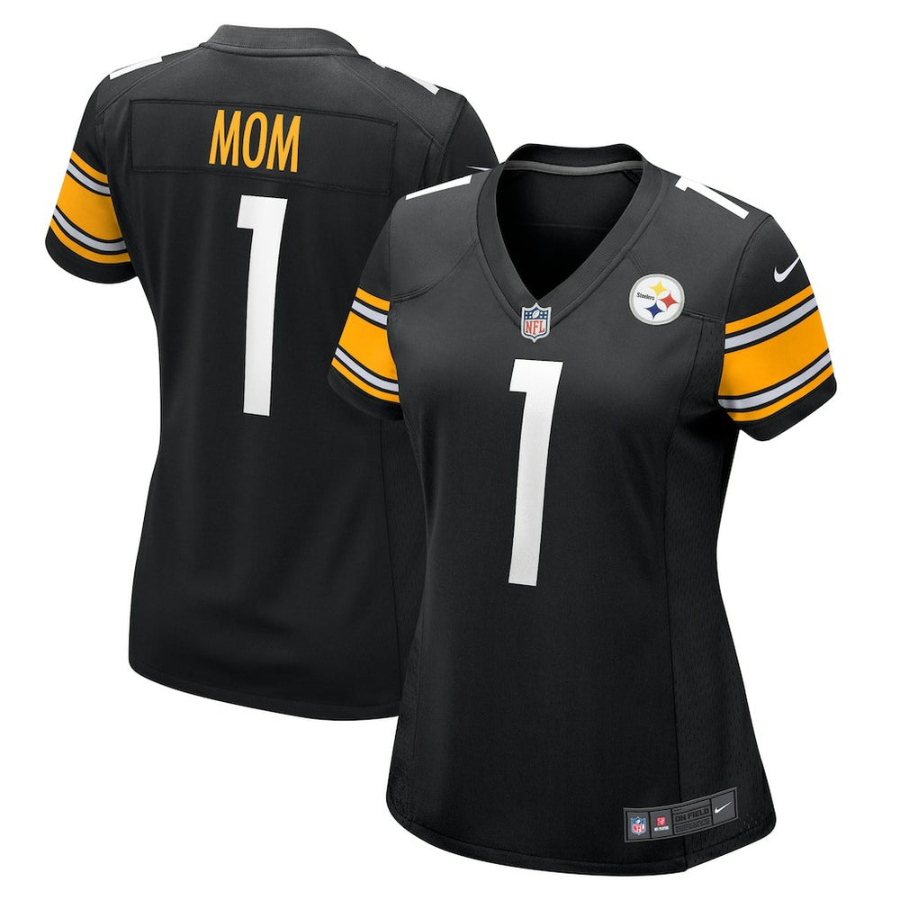 Number 1 Mom Pittsburgh Steelers Women's Game Jersey - Black - Nike