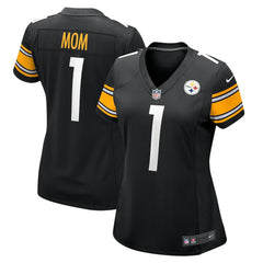 Number 1 Mom Pittsburgh Steelers Women's Game Jersey - Black - Nike