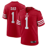 Number 1 Dad San Francisco 49ers Game Jersey - Scarlet - Nike