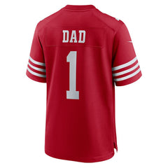 Number 1 Dad San Francisco 49ers Game Jersey - Scarlet - Nike
