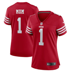 Number 1 Mom San Francisco 49ers Women's Game Jersey - Scarlet - Nike