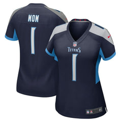 Number 1 Mom Tennessee Titans Women's Game Jersey - Navy - Nike