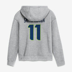 Jaxon Smith-Njigba Seattle Seahawks Women's Super Bowl LX Champions Patch Name & Number Hoodie - Heather Gray - Nike