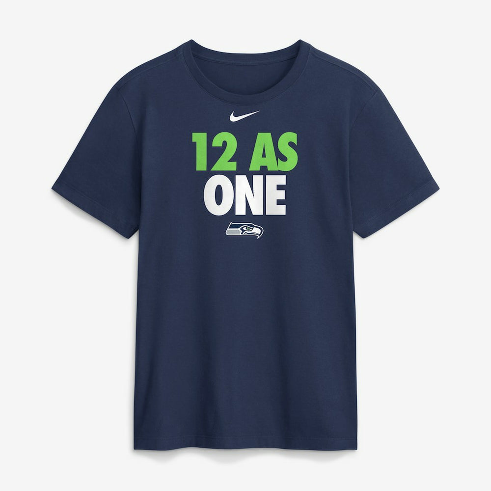 Seattle Seahawks 12 As One T-Shirt - Navy - Nike