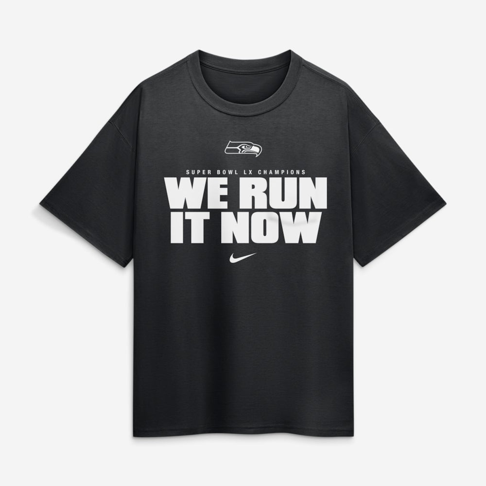 Seattle Seahawks Super Bowl LX Champions Loose T-Shirt - Black - Nike