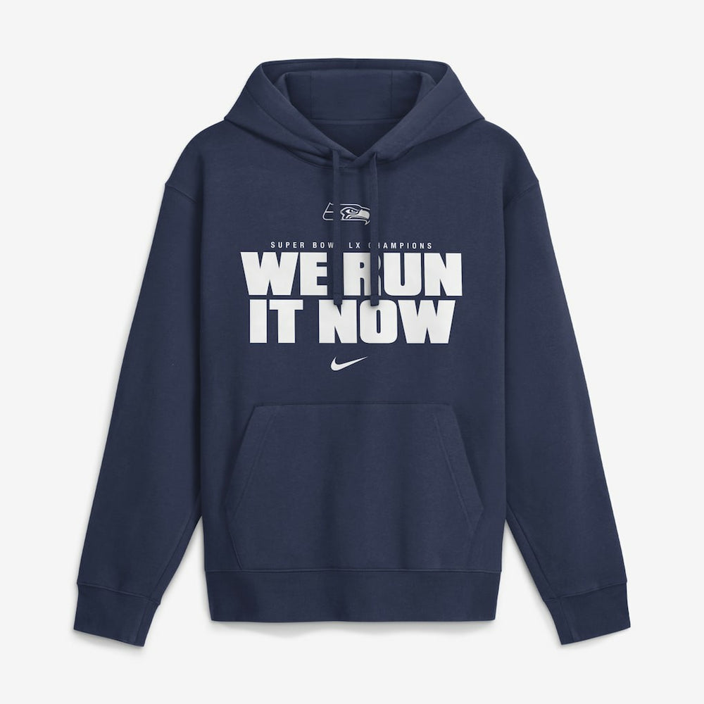 Seattle Seahawks Super Bowl LX Champions Club Fleece Hoodie - College Navy - Nike