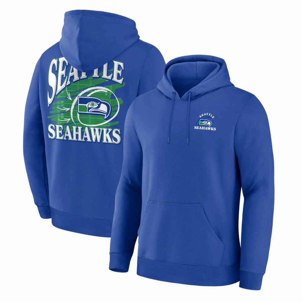 Seattle Seahawks Classic Scribble Legacy Fleece Hoodie - Royal - Fanatics