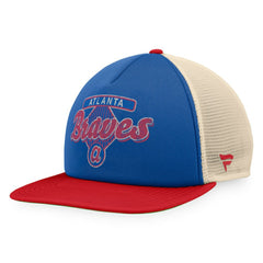 Atlanta Braves Fanatics Cooperstown Collection Talley Foam Trucker Snapback Hat for sale