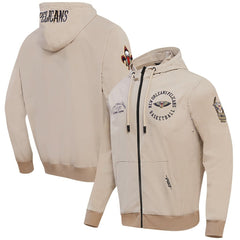 New Orleans Pelicans Pro Standard Hybrid Full-Zip Hoodie Khaki