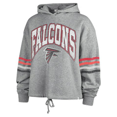 Atlanta Falcons '47 Women's Upland Bennett Pullover Hoodie - Heather Gray - 47 brand