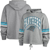 Carolina Panthers '47 Women's Upland Bennett Pullover Hoodie - Heather Gray - 47 brand