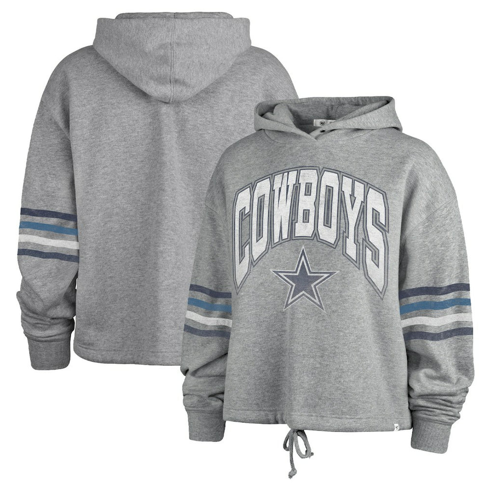 Dallas Cowboys '47 Women's Upland Bennett Pullover Hoodie - Heather Gray - 47 brand