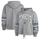 Dallas Cowboys '47 Women's Upland Bennett Pullover Hoodie - Heather Gray - 47 brand