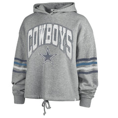 Dallas Cowboys '47 Women's Upland Bennett Pullover Hoodie - Heather Gray - 47 brand