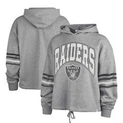 Las Vegas Raiders '47 Women's Upland Bennett Pullover Hoodie - Heather Gray - 47 brand