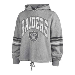Las Vegas Raiders '47 Women's Upland Bennett Pullover Hoodie - Heather Gray - 47 brand