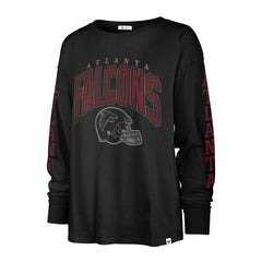 Atlanta Falcons '47 Women's Tom Cat Lightweight Long Sleeve T-Shirt - Black - 47 brand