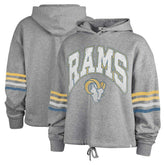 Los Angeles Rams '47 Women's Upland Bennett Pullover Hoodie - Heather Gray - 47 brand