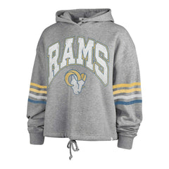 Los Angeles Rams '47 Women's Upland Bennett Pullover Hoodie - Heather Gray - 47 brand