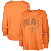 Cleveland Browns '47 Women's Tom Cat Lightweight Long Sleeve T-Shirt - Orange - 47 brand