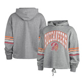 Tampa Bay Buccaneers '47 Women's Upland Bennett Pullover Hoodie - Heather Gray - 47 brand