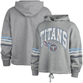 Tennessee Titans '47 Women's Upland Bennett Pullover Hoodie - Heather Gray - 47 brand