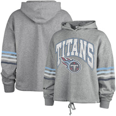 Tennessee Titans '47 Women's Upland Bennett Pullover Hoodie - Heather Gray - 47 brand