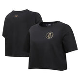 Brooklyn Nets Pro Standard Women's Holiday Glam Boxy T-Shirt Black