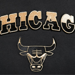 Chicago Bulls Pro Standard Women's Glam Cropped Pullover Sweatshirt - Black