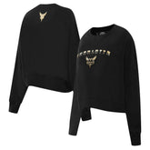 Charlotte Hornets Pro Standard Women's Glam Cropped Pullover Sweatshirt - Black