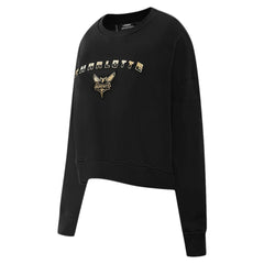 Charlotte Hornets Pro Standard Women's Glam Cropped Pullover Sweatshirt - Black
