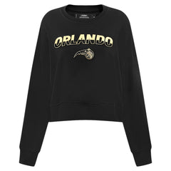 Orlando Magic Pro Standard Women's Glam Cropped Pullover Sweatshirt - Black