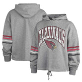 Arizona Cardinals '47 Women's Upland Bennett Pullover Hoodie - Heather Gray - 47 brand