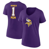 Minnesota Vikings Women's Mother's Day V-Neck T-Shirt - Purple - Fanatics