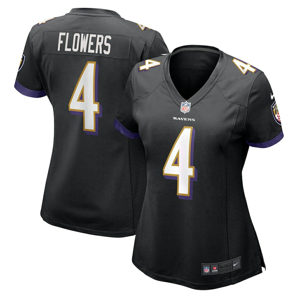 Zay Flowers Baltimore Ravens Women's Alternate Game Jersey - Black - Nike