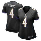 Zay Flowers Baltimore Ravens Women's Alternate Game Jersey - Black - Nike
