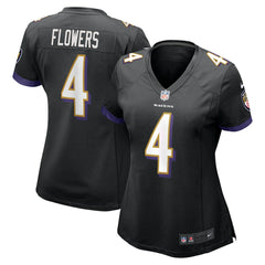 Zay Flowers Baltimore Ravens Women's Alternate Game Jersey - Black - Nike