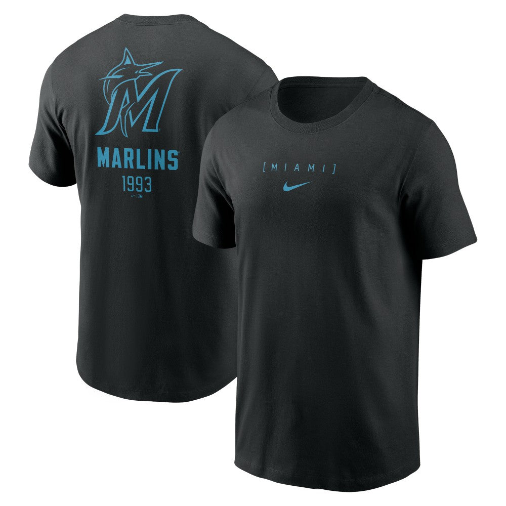 Miami Marlins Nike Large Logo Back Stack T-Shirt for sale