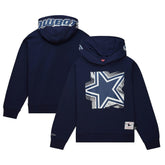 Dallas Cowboys Women's Gridiron Classics Big Face 7.0 Pullover Hoodie - Navy - Mitchell & Ness