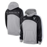 Nike Brooklyn Nets Authentic Starting Five Force Performance Pullover Hoodie Silver/Black