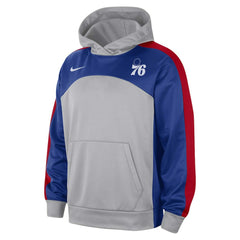 Nike Philadelphia 76ers Authentic Starting Five Force Performance Pullover Hoodie Gray/Royal