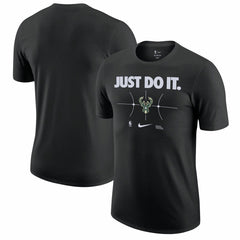 Nike Milwaukee Bucks Just Do It T-Shirt Black