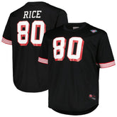 Jerry Rice San Francisco 49ers Big & Tall Mesh Player Name & Number Top - Black - Mitchell & Ness