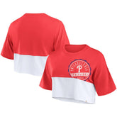Philadelphia Phillies Fanatics Women's Color Split Boxy Cropped T-Shirt Discount