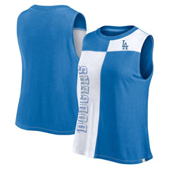 Los Angeles Dodgers Fanatics Women's Color-Block Tank Top Outlet