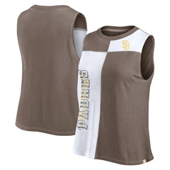 San Diego Padres Fanatics Women's Color-Block Tank Top Outlet