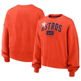 Houston Astros Nike Women's Oversized Cropped Pullover Sweatshirt Discount