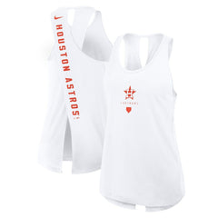 Houston Astros Nike Women's Open-Back Crisscross Dri-FIT Tank Top Discount