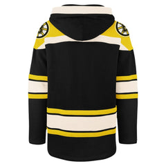 Boston Bruins '47 100th Anniversary Superior Lacer Pullover Hoodie - Black | 47 brand Lifestyle