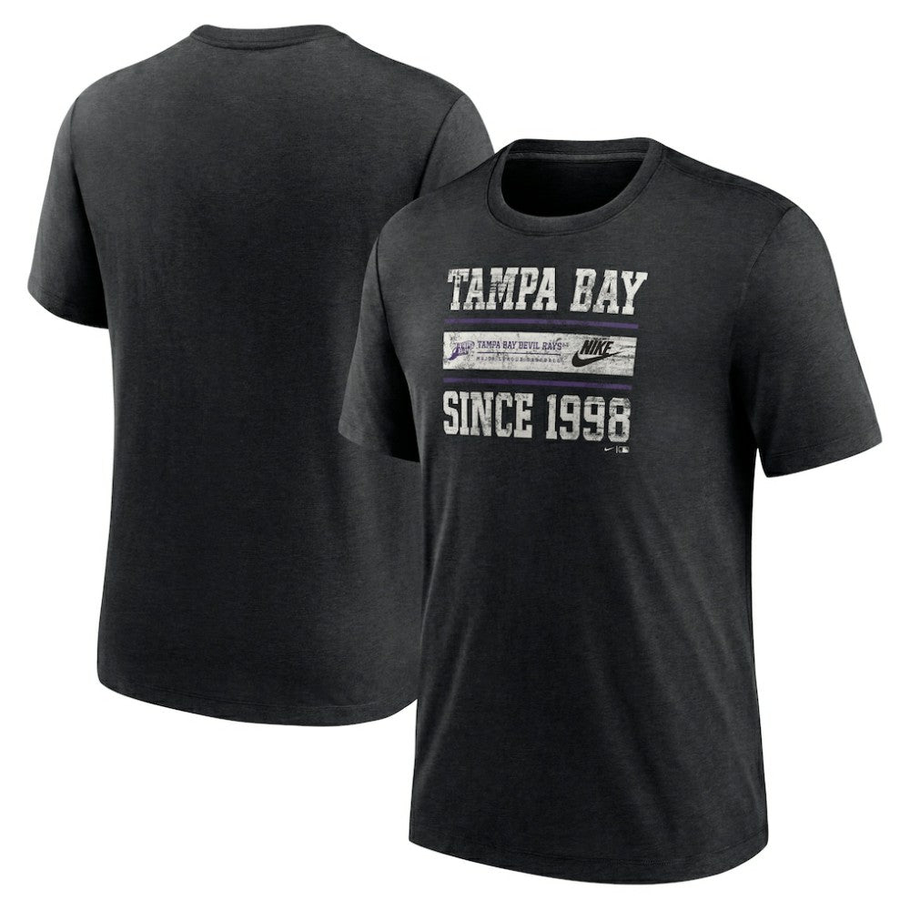 Tampa Bay Rays Nike Cooperstown Collection Local Stack Tri-Blend T-Shirt for sale